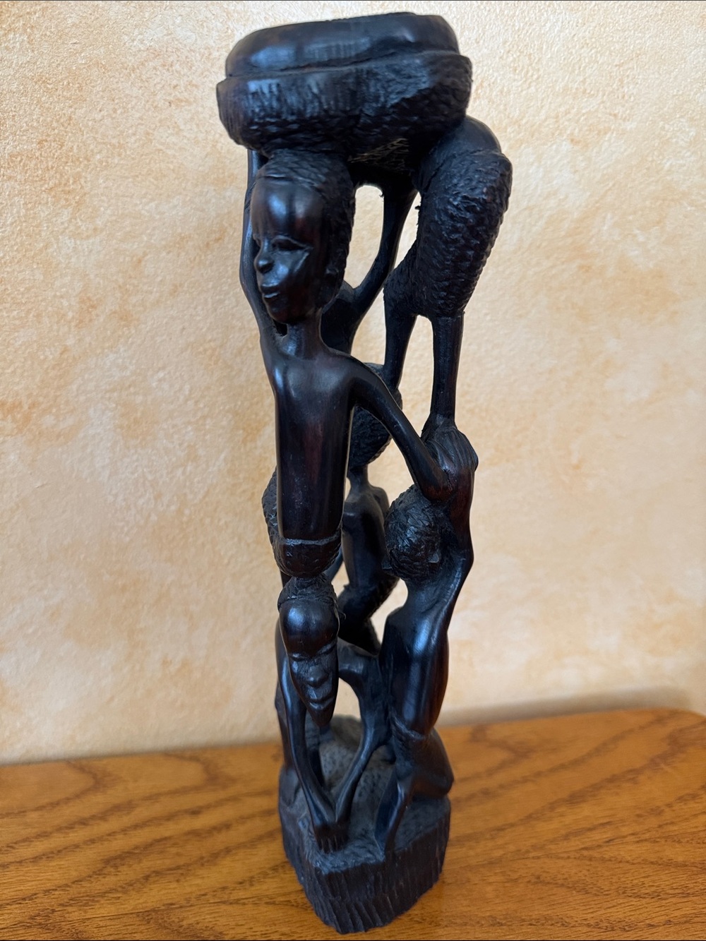 African Ebony Wood Sculpture-Tree of Life-Makonde Tribe - Picture 7 of 15